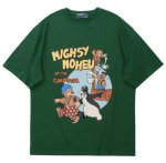 画像1: American comic print T-shit　ユニセックス 男女兼用アメリカンコミックプリントTシャツ (1)