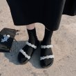 画像3: With crystal beads Back belt  flat sandals slippers 　クリスタルビーズ付き バックベルトフラットサンダルスリッパ    (3)