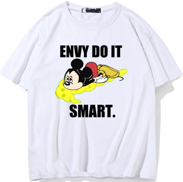 画像1: envy do it smart mickey mouse mickey T-shirt　ユニセックス 男女兼用 envy do it smart ミッキーマウスミッキープリントTシャツ (1)