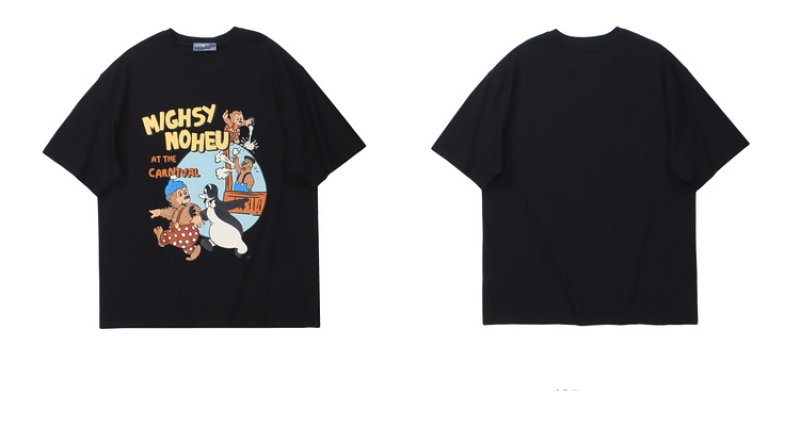 画像3: American comic print T-shit ユニセックス 男女兼用アメリカンコミックプリントTシャツ (3)