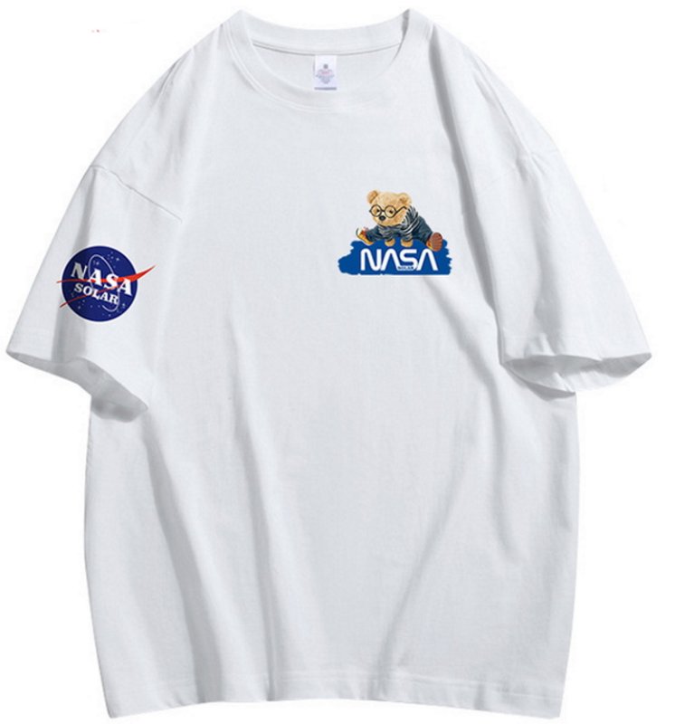 画像3: Nasa x glasses bear  T-shirt　ユニセックス 男女兼用 ナサ×メガネクマ ベアプリントTシャツ (3)