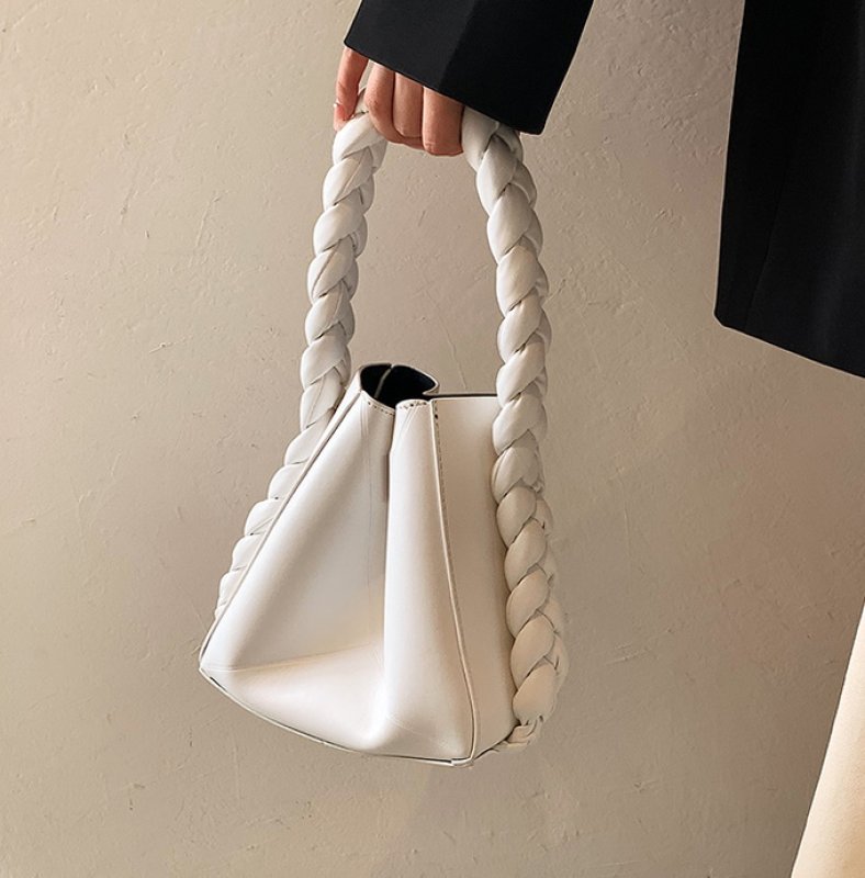 画像8: folding personality fried street weaving messenger bucket bag Shoulder Bag 折りたたみパーソナリティフライドストリートバケットバッグトートショルダーバッグ (8)