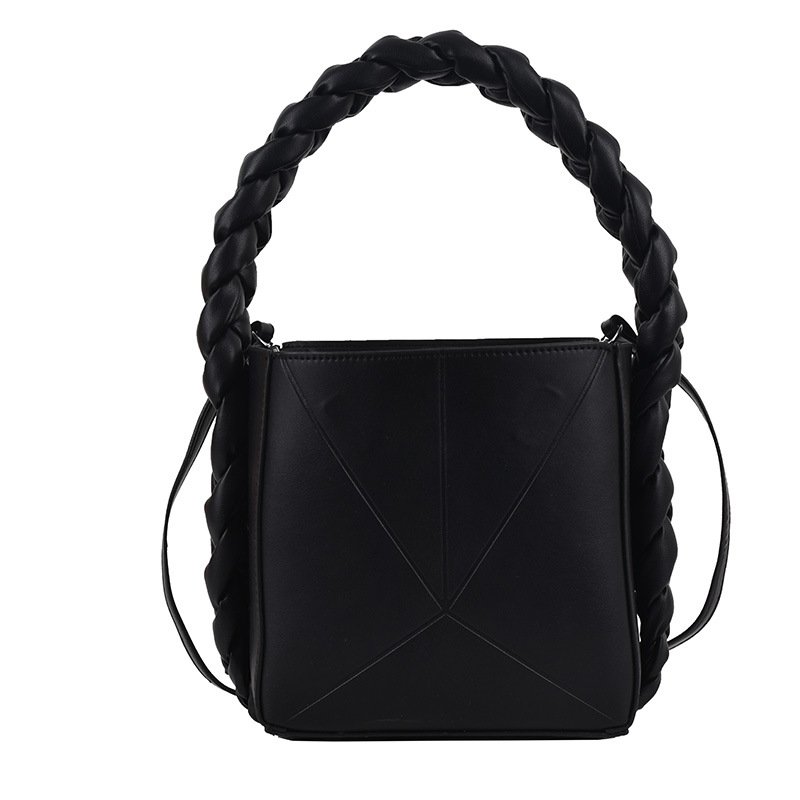 画像4: folding personality fried street weaving messenger bucket bag Shoulder Bag 折りたたみパーソナリティフライドストリートバケットバッグトートショルダーバッグ (4)