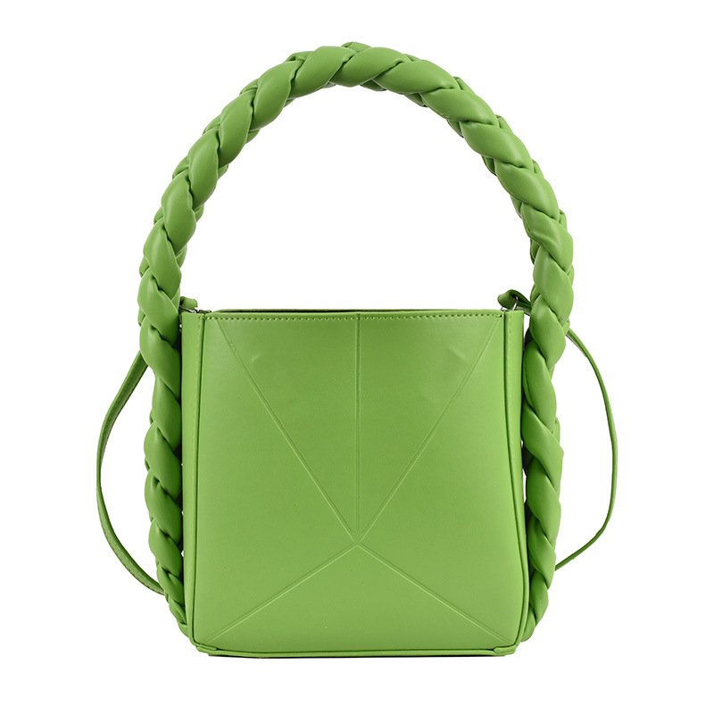 画像1: folding personality fried street weaving messenger bucket bag Shoulder Bag　折りたたみパーソナリティフライドストリートバケットバッグトートショルダーバッグ (1)