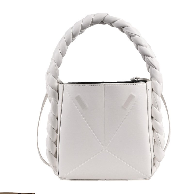 画像17: folding personality fried street weaving messenger bucket bag Shoulder Bag 折りたたみパーソナリティフライドストリートバケットバッグトートショルダーバッグ (17)