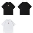 画像4: simple embroidery dice short-sleeved T-shirt 　ユニセックス 男女兼用ダイスサイコロ刺繍半袖Tシャツ (4)