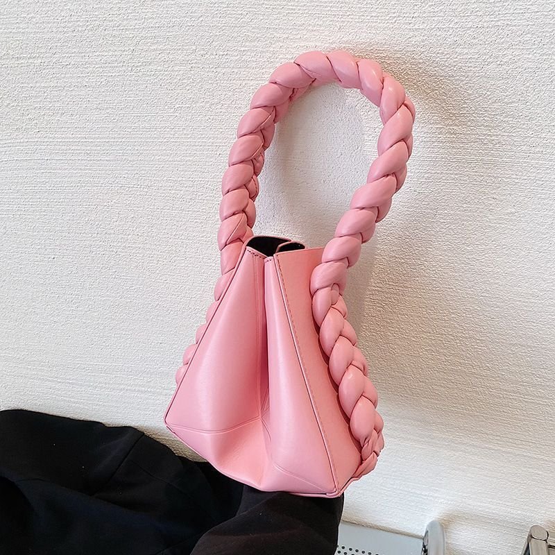 画像6: folding personality fried street weaving messenger bucket bag Shoulder Bag 折りたたみパーソナリティフライドストリートバケットバッグトートショルダーバッグ (6)