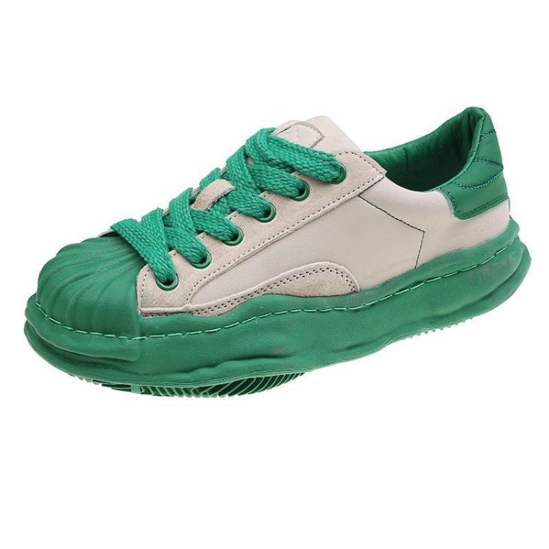 画像2: Shell head dissolving lace-up sneakers shoes 　ユニセックス男女兼用シェルヘッドレースアップスニーカー カジュアル シューズ (2)