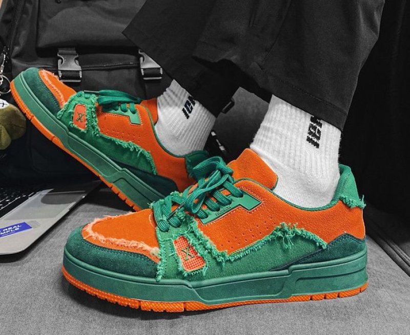 画像5: Damage style canvas lace-up sneakers shoes 　ユニセックス男女兼用ダメージスタイルキャンバスレースアップスニーカー カジュアル シューズ (5)