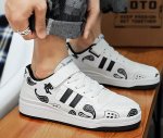 画像7:  Men's Pop color paisley leather sneaker shoes 　ユニセックス男女兼用ポップカラーペイズリーレースアップ レザースニーカー カジュアル シューズ (7)