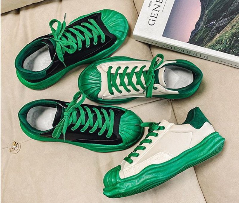 画像9: Shell head dissolving lace-up sneakers shoes 　ユニセックス男女兼用シェルヘッドレースアップスニーカー カジュアル シューズ (9)