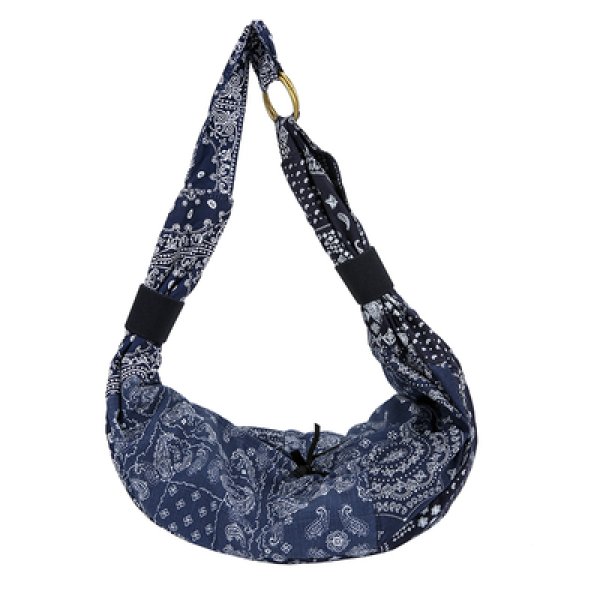 画像1: Paisley diagonal shoulder bag body bag messenger bag   ユニセックス男女兼用ペーズリー斜め掛けショルダーバッグ　ボディーバッグ  (1)