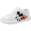画像1: Unisex Mickey Mouse leather lace-up sneakers shoes 　ユニセックス男女兼用ミッキーマウスミッキーレースアップ レザースニーカー カジュアル シューズ (1)