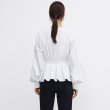 画像2: Women's fashion sweet simple lantern sleeves lone sleeve shirt シンプルなランタンスリーブ シャツ ブラウス (2)