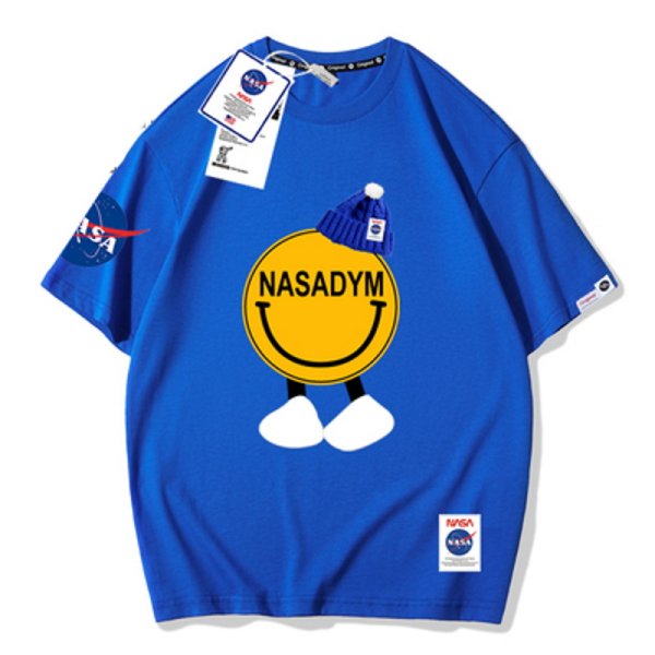 画像1: Nasa x Smile print t-shirt　ユニセックス 男女兼用ナサNASA ×スマイルプリントTシャツ (1)