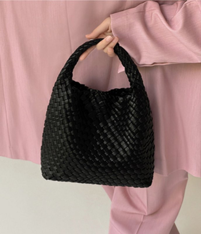 画像14: Mesh braided tote shoulder bag underarm bag  メッシュ編み込みアンダーアーム ショルダートートバッグ (14)
