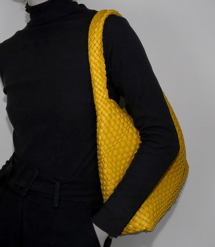 画像13: Mesh braided tote shoulder bag underarm bag  メッシュ編み込みアンダーアーム ショルダートートバッグ (13)