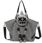 画像1: Plaid Damier x kawsTote Shoulder Bag　カウズ×ダミエチェック柄ラージキャパシティートートショルダーバッグ (1)