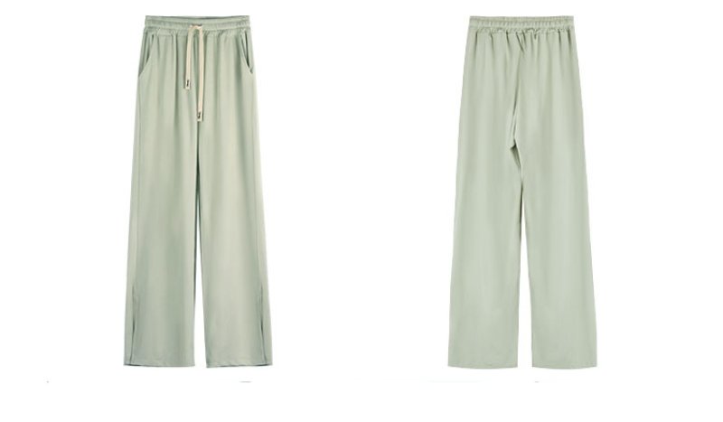 画像10:  Women’s Hem side slits pants  裾スリットワイドルーズ ストレートパンツ  (10)