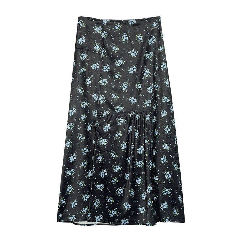 画像9:  Floral below-the-knee length skirtMiddle length skirt フローラル小花柄膝下丈スカートAラインプスカートミドル丈 (9)