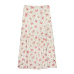 画像7:  Floral below-the-knee length skirtMiddle length skirt　フローラル小花柄膝下丈スカートAラインプスカートミドル丈 (7)