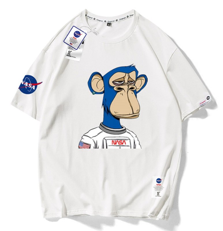 画像2: Unisex NASA xchimpanzee T-shirt　男女兼用ユニセックスNASAナサ×チンパンジープリントTシャツ (2)