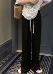 画像9:  Women’s Hem side slits pants  裾スリットワイドルーズ ストレートパンツ  (9)