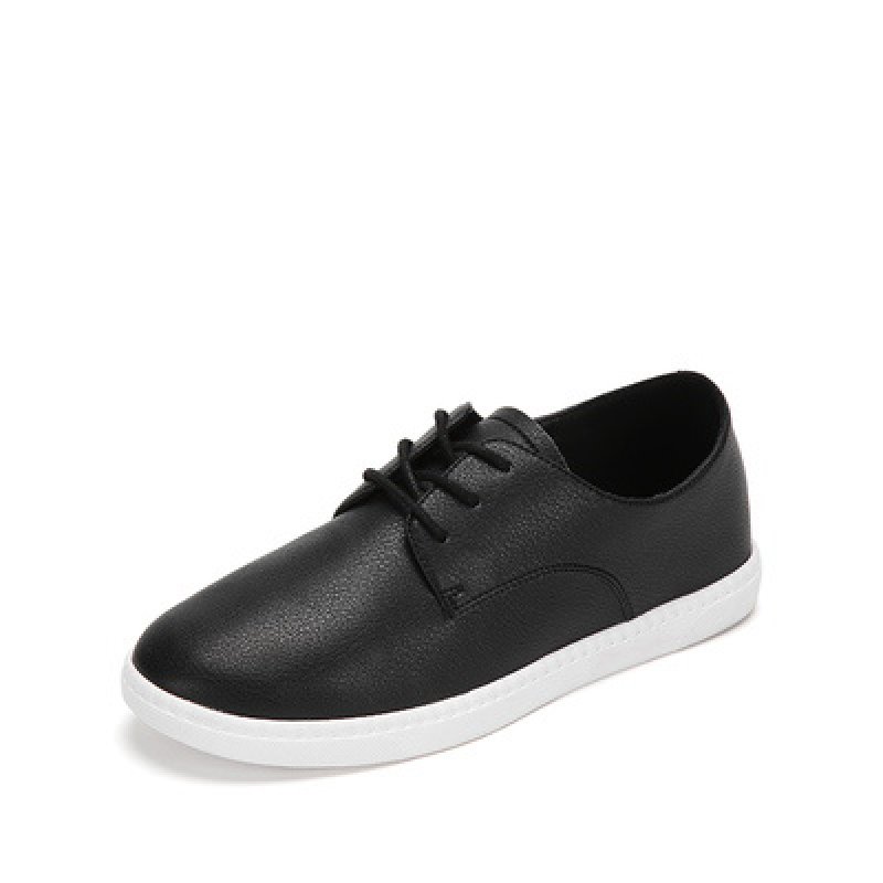 画像5:  Men's Leather lace-up sneakers shoes loafers   ユニセックス男女兼用レザーレースアップ スニーカー カジュアル シューズスリッポン ローファー (5)