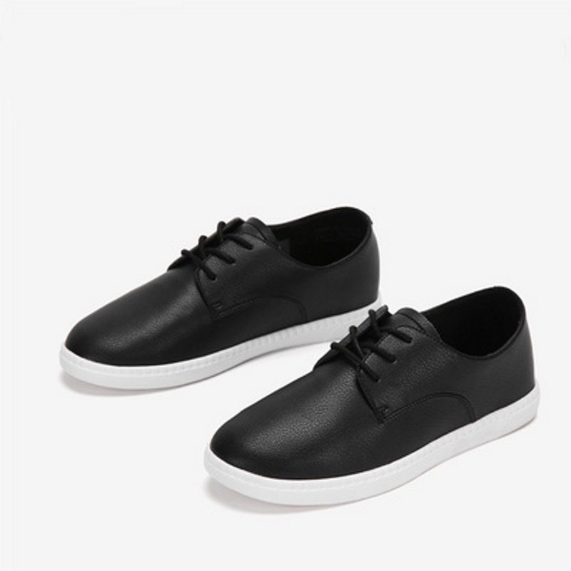 画像2:  Men's Leather lace-up sneakers shoes loafers   ユニセックス男女兼用レザーレースアップ スニーカー カジュアル シューズスリッポン ローファー (2)