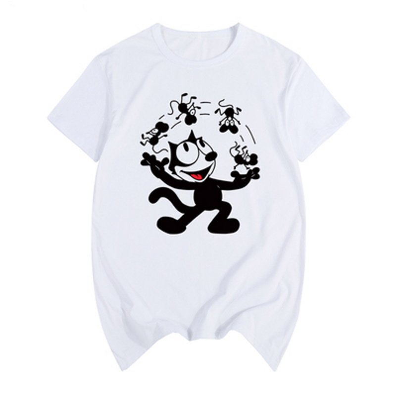 画像2: Felix the Cat Cartoon AnimeT-shirt ユニセックス男女兼用フェリックスザキャットTシャツ (2)