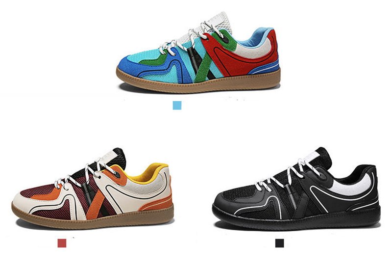 画像3:  Men's unisex  Forrest Gump lace-up sneakers shoes  ユニセックス男女兼用オールマッチネットレースアップスニーカー カジュアル シューズ (3)