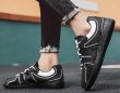 画像5:  Men's unisex  Forrest Gump lace-up sneakers shoes 　ユニセックス男女兼用オールマッチネットレースアップスニーカー カジュアル シューズ (5)