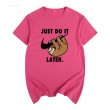 画像10: Sloth just do it laterT-shirt　ユニセックス男女兼用ナマケモノjust do it laterプリントTシャツ (10)