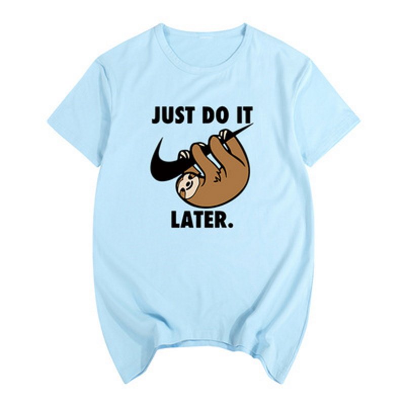 画像7: Sloth just do it laterT-shirt　ユニセックス男女兼用ナマケモノjust do it laterプリントTシャツ (7)