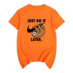 画像9: Sloth just do it laterT-shirt　ユニセックス男女兼用ナマケモノjust do it laterプリントTシャツ (9)