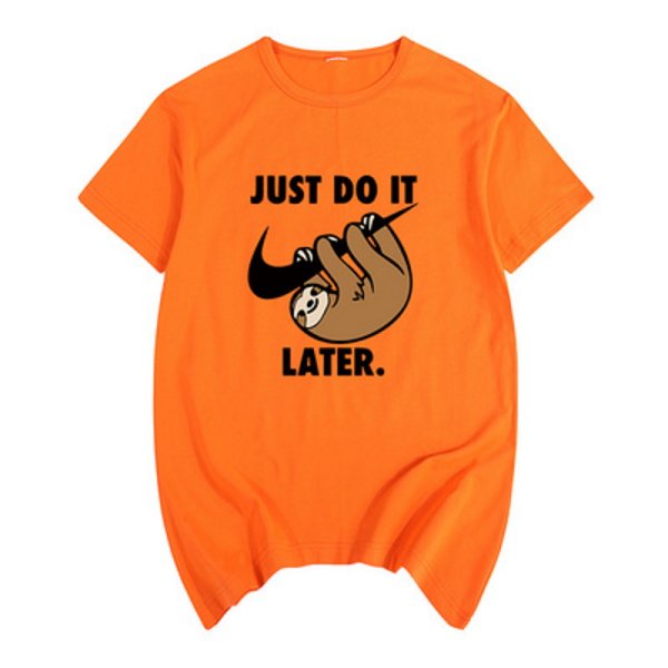 画像9: Sloth just do it laterT-shirt　ユニセックス男女兼用ナマケモノjust do it laterプリントTシャツ (9)
