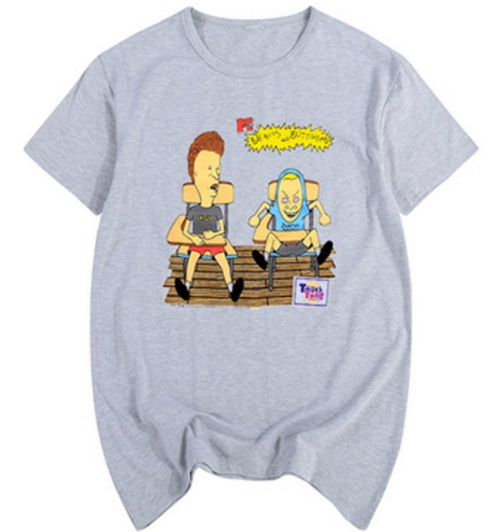 画像1: Beavis and Butt head Cartoon AnimeT-shirt　ユニセックス男女兼用ビーバス・アンド・バットヘッドアニメTシャツ (1)