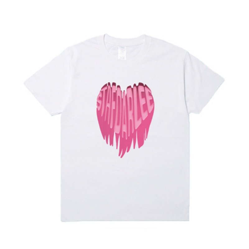 画像18: Melting pink heart T-shirt　ユニセックス男女兼用メルティングハートプリントTシャツ (18)