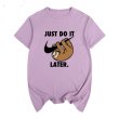 画像8: Sloth just do it laterT-shirt　ユニセックス男女兼用ナマケモノjust do it laterプリントTシャツ (8)