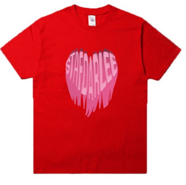 画像1: Melting pink heart T-shirt　ユニセックス男女兼用メルティングハートプリントTシャツ (1)
