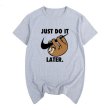 画像6: Sloth just do it laterT-shirt　ユニセックス男女兼用ナマケモノjust do it laterプリントTシャツ (6)