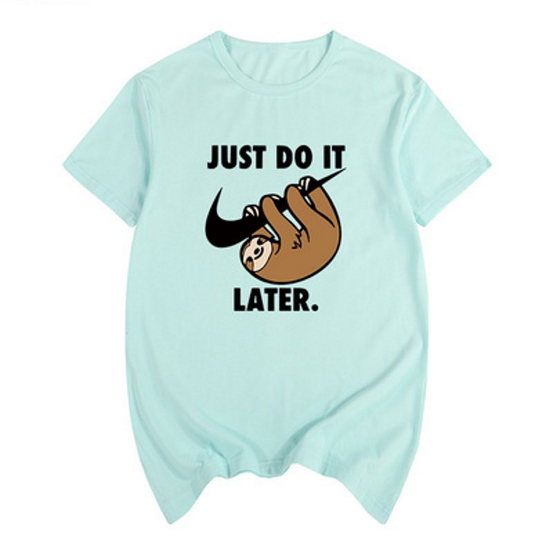 画像12: Sloth just do it laterT-shirt　ユニセックス男女兼用ナマケモノjust do it laterプリントTシャツ (12)