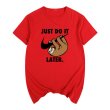 画像5: Sloth just do it laterT-shirt　ユニセックス男女兼用ナマケモノjust do it laterプリントTシャツ (5)