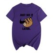 画像13: Sloth just do it laterT-shirt　ユニセックス男女兼用ナマケモノjust do it laterプリントTシャツ (13)