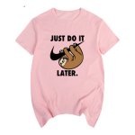 画像14: Sloth just do it laterT-shirt　ユニセックス男女兼用ナマケモノjust do it laterプリントTシャツ (14)