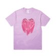 画像11: Melting pink heart T-shirt　ユニセックス男女兼用メルティングハートプリントTシャツ (11)