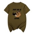 画像16: Sloth just do it laterT-shirt　ユニセックス男女兼用ナマケモノjust do it laterプリントTシャツ (16)