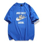 画像8: Unisex Tom and Jerry Big JUST DO IT LATER logo Print T-shirt ユニセックス 男女兼用 ペア トムとジェリー トム＆ジェリープリント 半袖 Tシャツ (8)