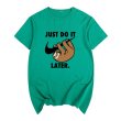 画像3: Sloth just do it laterT-shirt　ユニセックス男女兼用ナマケモノjust do it laterプリントTシャツ (3)