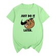 画像11: Sloth just do it laterT-shirt　ユニセックス男女兼用ナマケモノjust do it laterプリントTシャツ (11)